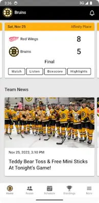 Bruins android App screenshot 4